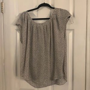 New gray top! Acorn/floral detail